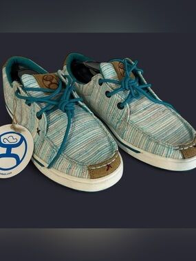 Hooey Twisted X Loper style Blue and white  Sneakers Casual Comfort
